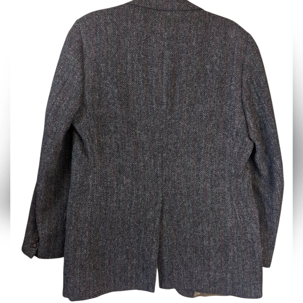 Men's Herringbone Wool Blazer - Gray - Picture 2 of 15